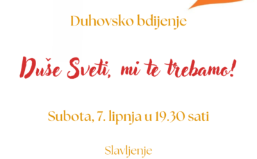 Najava: Duhovsko bdijenje u Bugojnu